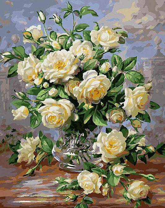 Yellow Roses Paint by Numbers