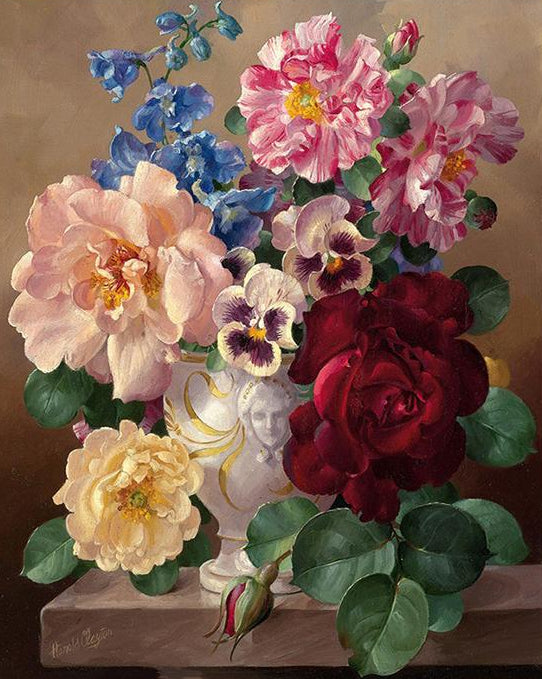Vintage Flowers Paint by Numbers