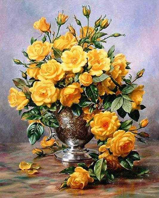 Yellow Roses Painting by Numbers