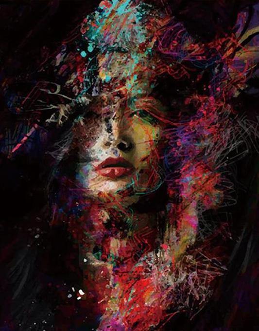 Colorful Girl Portrait Paint by Numbers