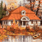 Autumn House Paint by Numbers