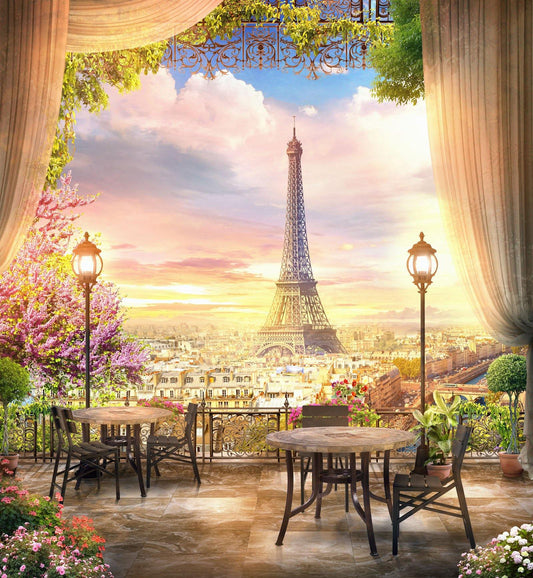 Beauty of Eiffel Tower Paint by Numbers