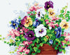 Colorful Flowers Pot Paint by Numbers