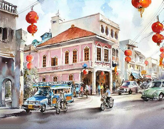 Busy Street Paint by Numbers