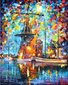 A Mill Near Amsterdam Paint by Numbers
