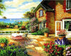 Floral House View Paint by Numbers\