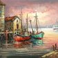 Anchored Boats Paint by Numbers
