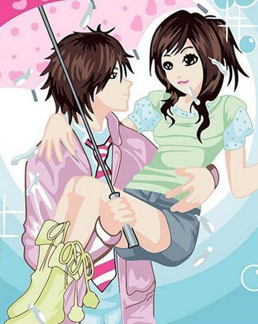 Anime Couple DIY Painting
