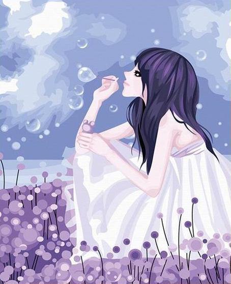 Anime Girl Paint by Numbers