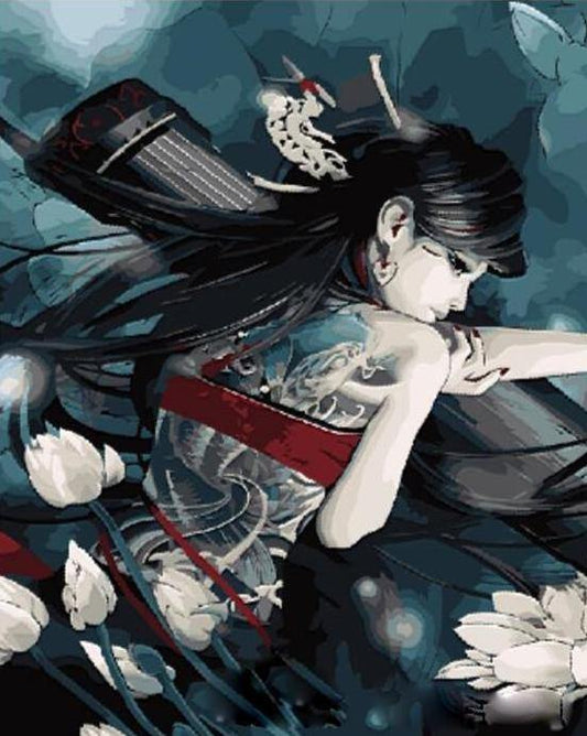 Anime Girl Paint by Numbers