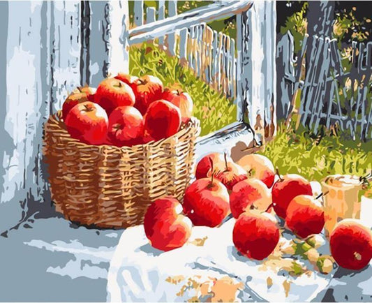 Apples Basket Paint by Numbers