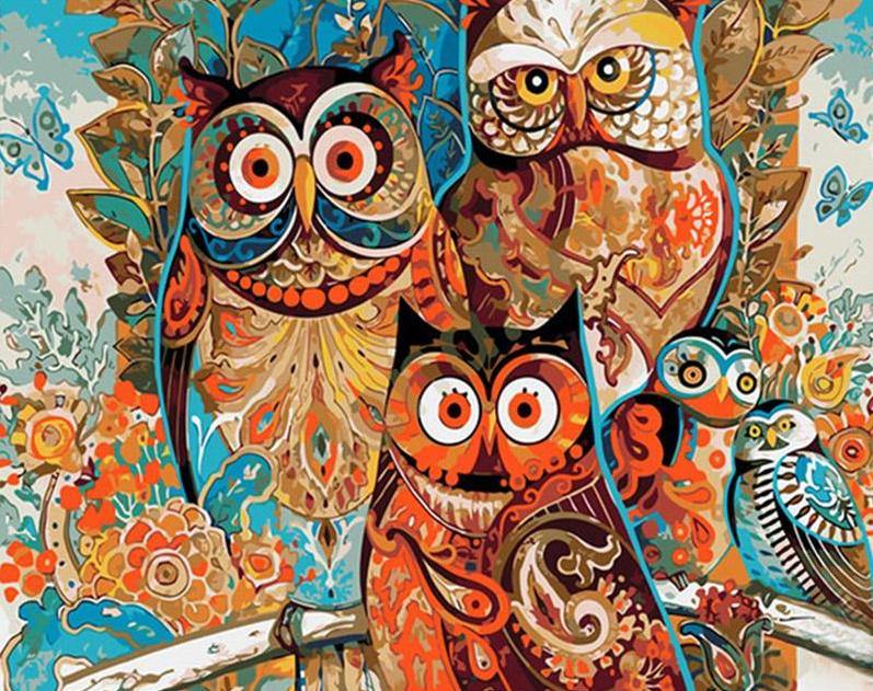 Artistic Owls DIY Painting Kit