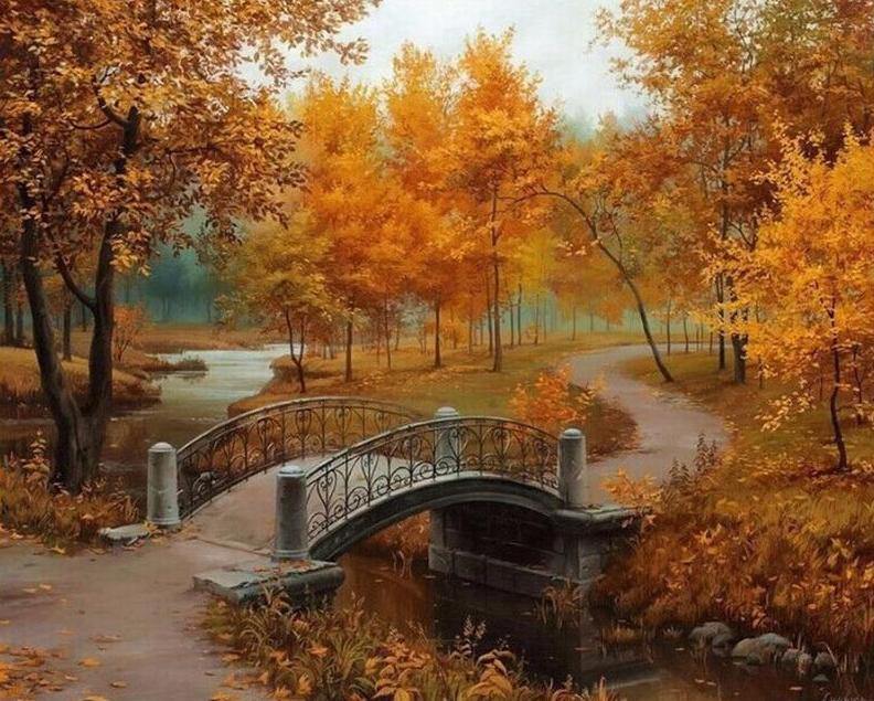 Autumn Park Painting by Numbers