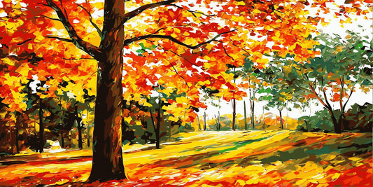 Autumn Trees Paint by Numbers