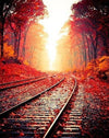 Autumn Rail Track Paint by Numbers