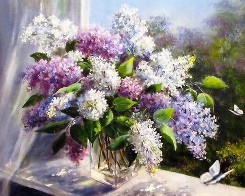Beautiful Flower Vase Paint by Numbers