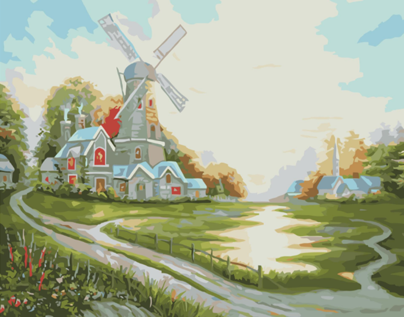 Windmill Paint by Numbers