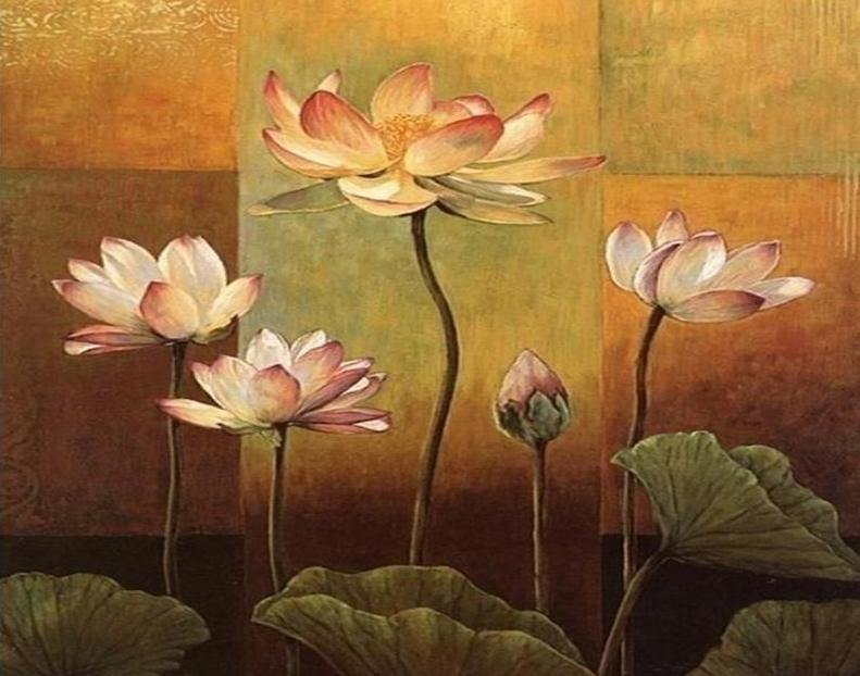Beautiful Lotus Art Paint by Numbers