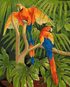 Parrots Pair Paint by Numbers