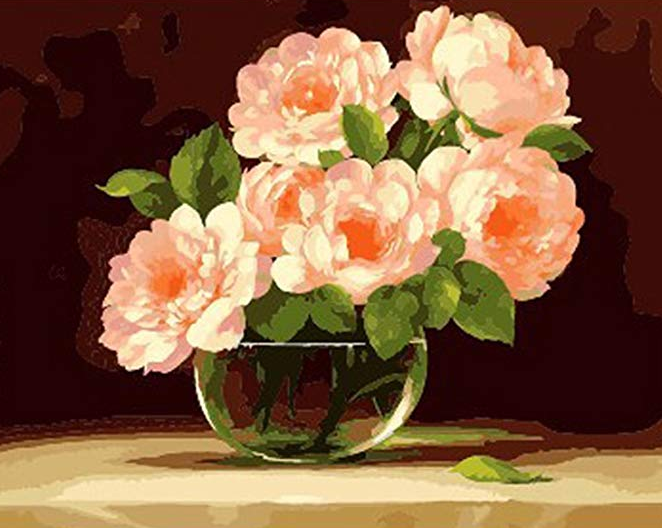 Peony Flowers Paint by Numbers