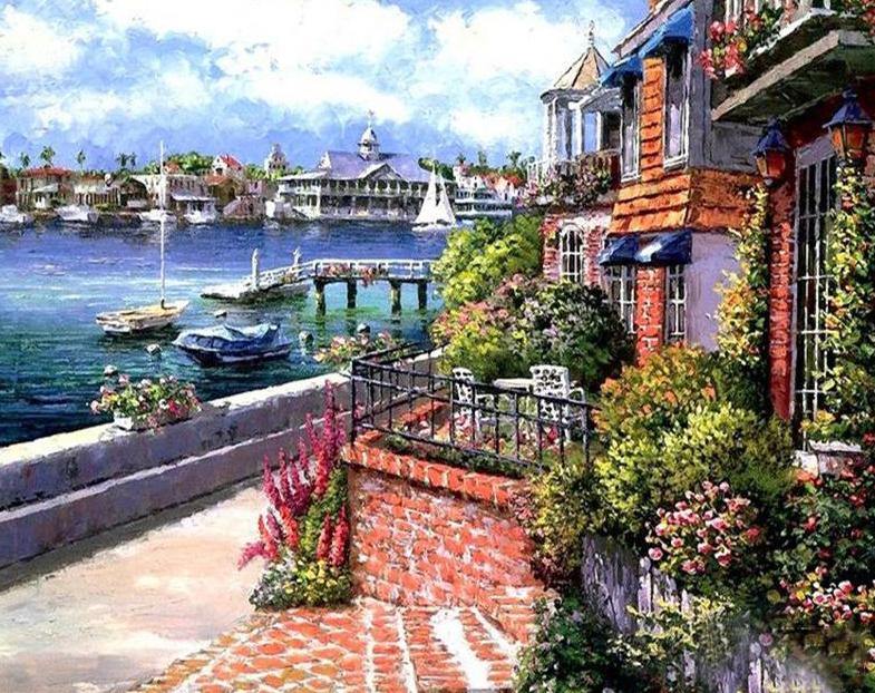Sea View House Paint by Numbers