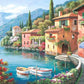  Seaside Town Paint by Numbers