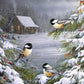 Snowy Trees & Birds Paint by Numbers