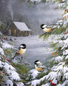 Snowy Trees &amp; Birds Paint by Numbers