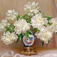 White Peony Paint by Numbers