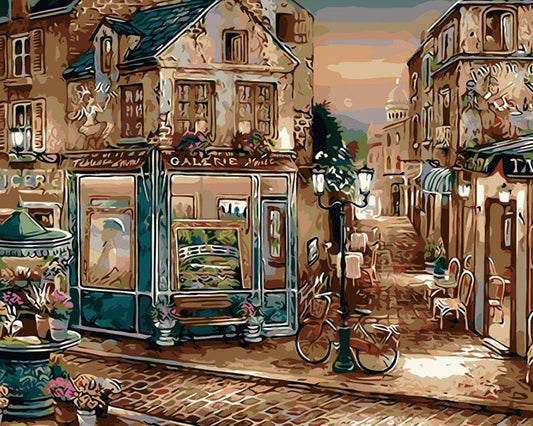 Bicycle on a Street Paint by Numbers