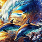  Dolphins Pair Paint by Numbers