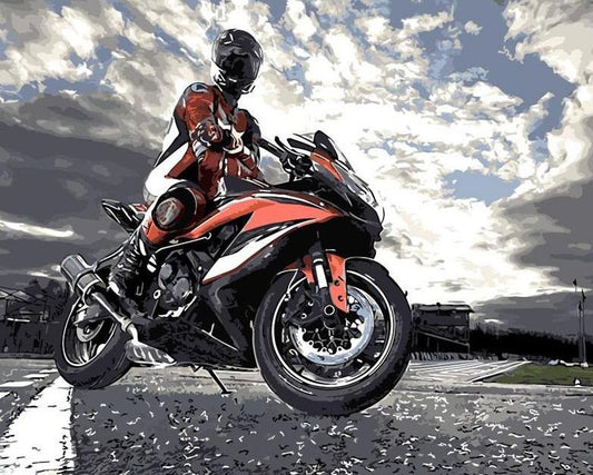 Motor Bike Paint by Numbers