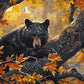Bear on Tree Paint by Numbers