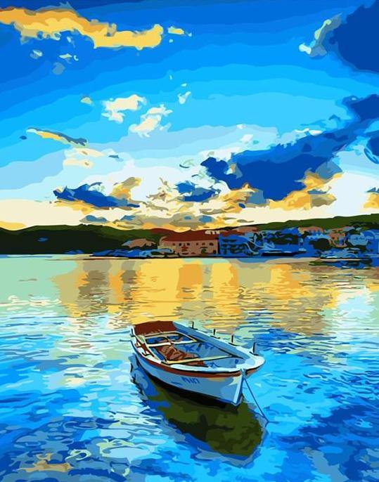 Boat & Sky Paint by Numbers