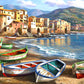 Resting Boats Paint by Numbers
