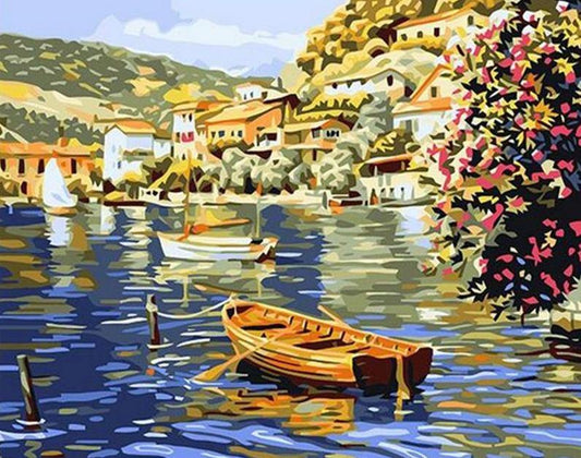 Boats & Town Paint by Numbers