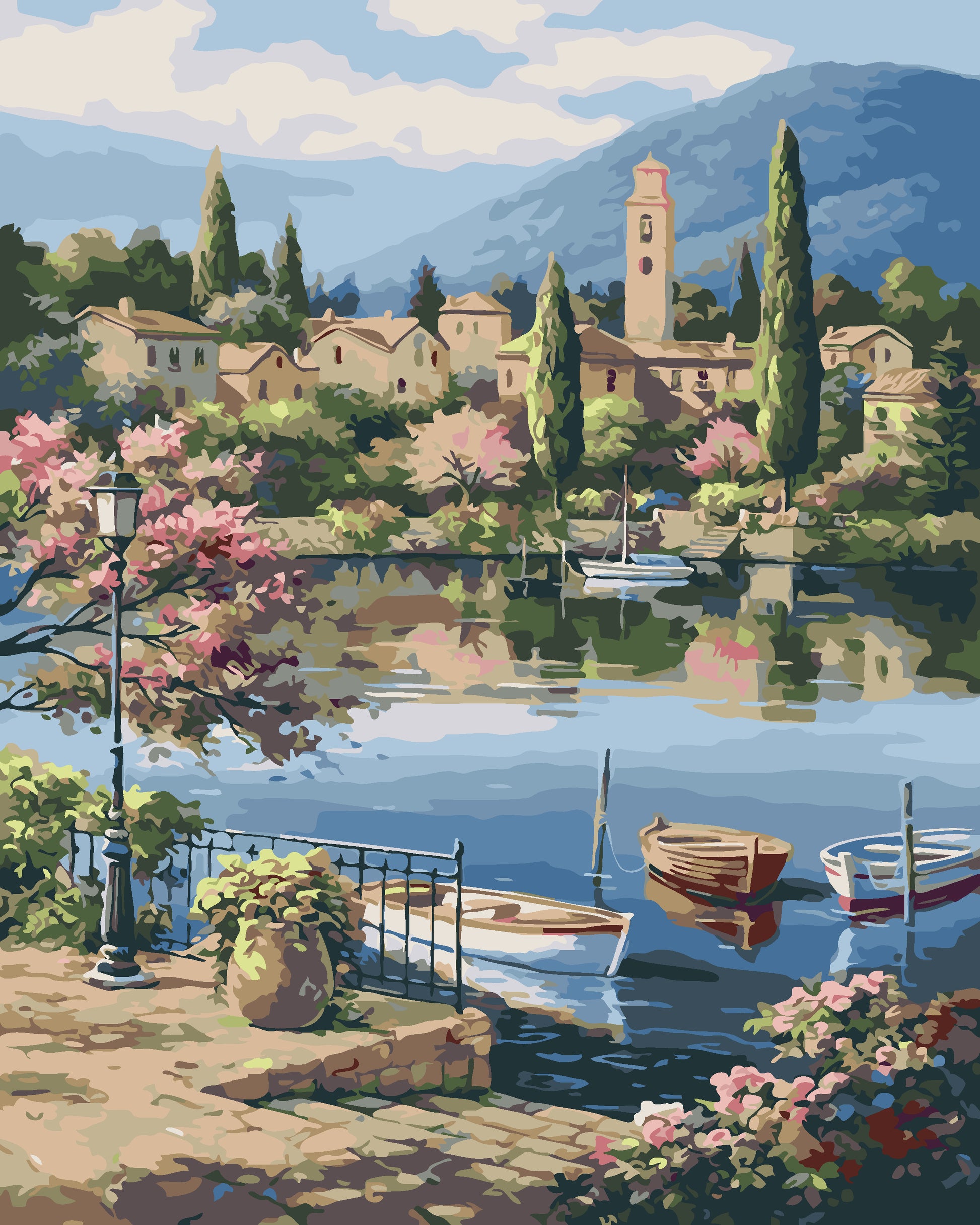 Boats & Lake Paint by Numbers
