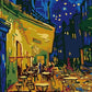 Cafe Terrace at Night Paint by Numbers