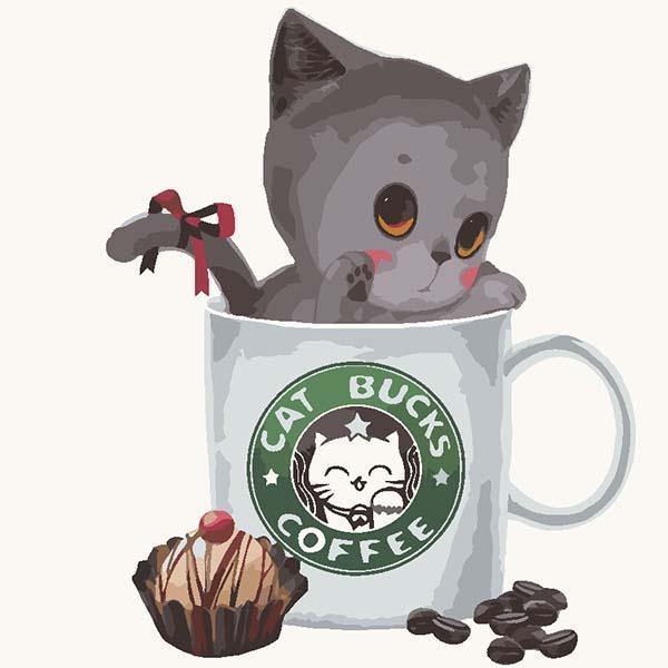 Cartoon Cat Paint by Numbers