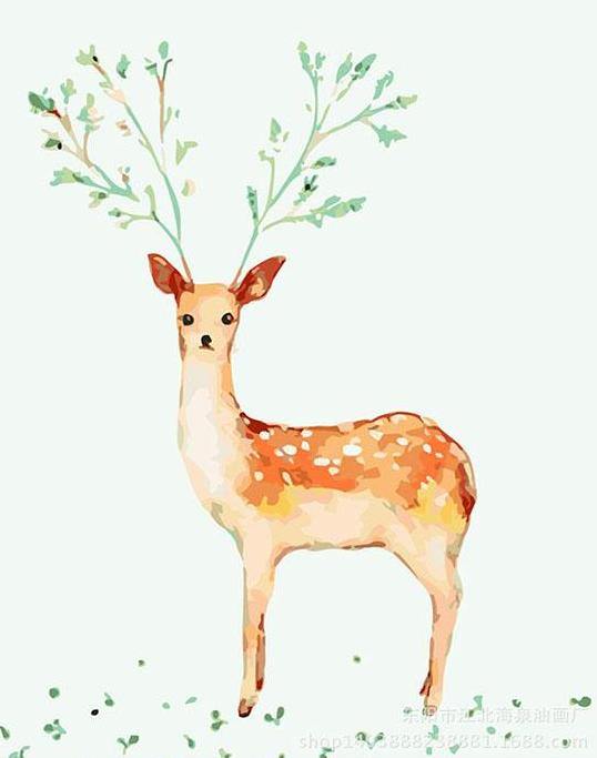 Cartoonist Deer Paint by Numbers