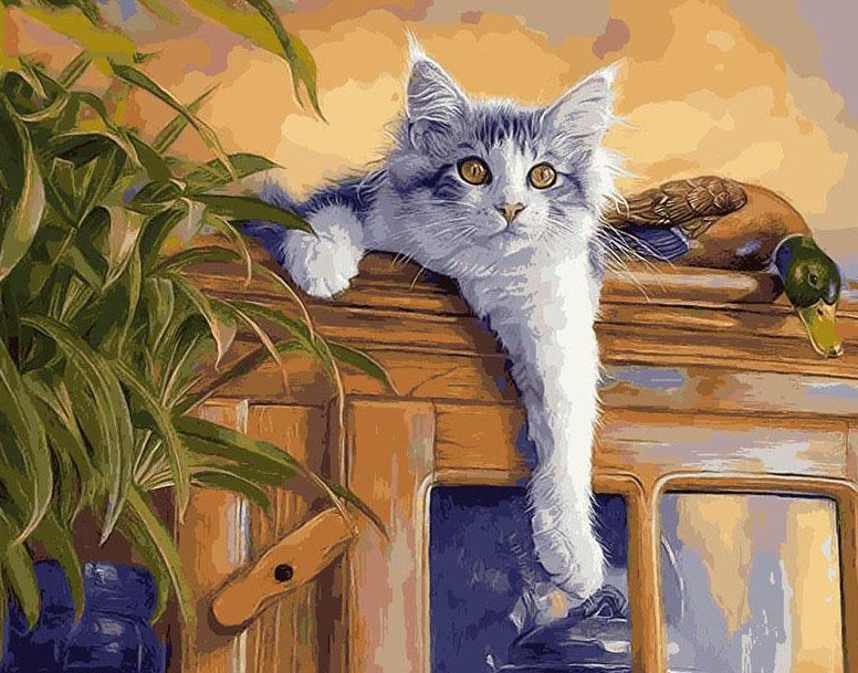 Cat & Duck Paint by Numbers