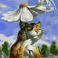 Cat & Daisy Umbrella Paint by Numbers