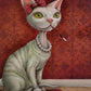 Cat with Necklace Paint by Numbers