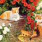 Cats Pair & Flowers Paint by Numbers
