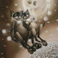 Cats on Fantasy Swing Paint by Numbers