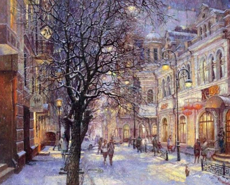 Winter City Paint by Numbers