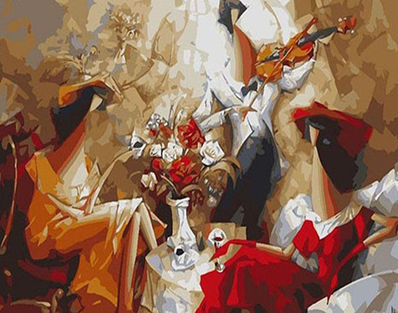 Abstract Music Party Paint by Numbers