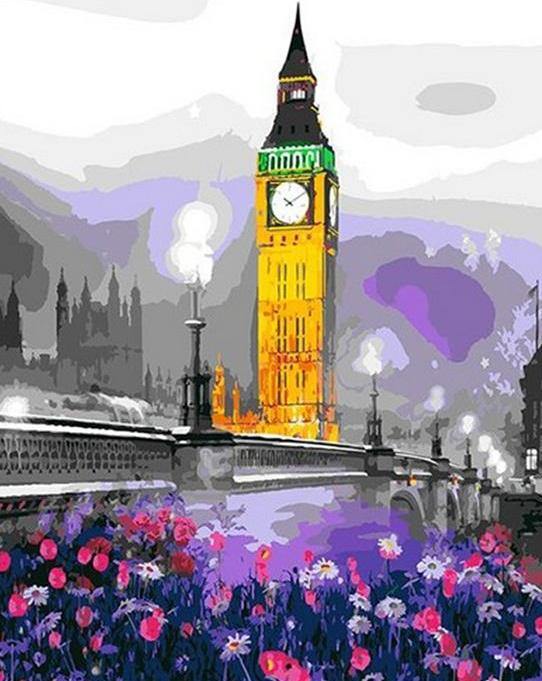 Clock Tower Paint by Numbers