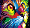 colorful cat paint by numbers