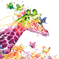 colorful giraffe Paint by numbers